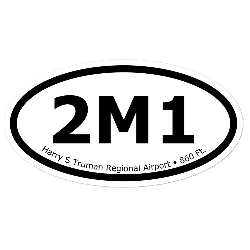 Harry S Truman Regional Airport (2M1) Oval Sticker 