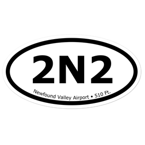 Newfound Valley Airport (2N2) Oval Sticker