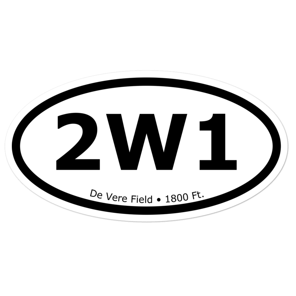 De Vere Field (2W1) Oval Sticker 