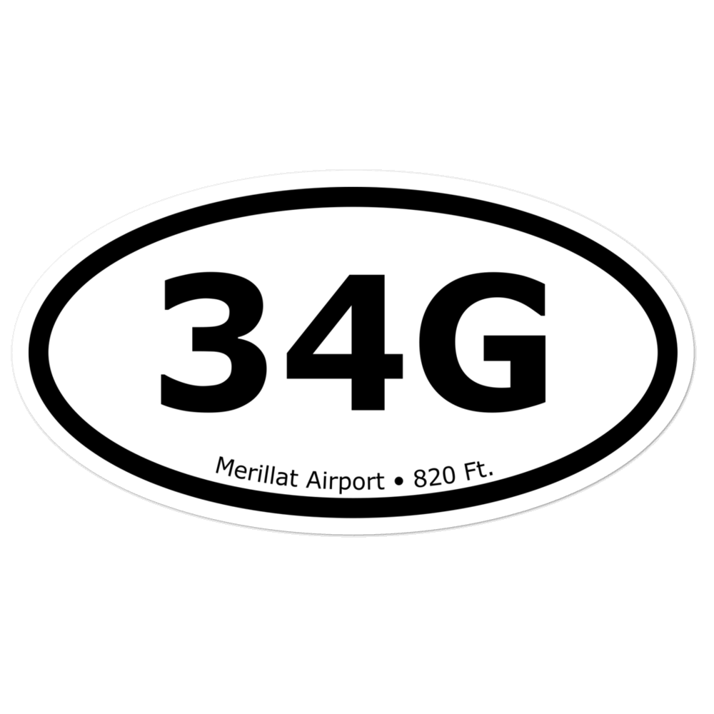 Merillat Airport (34G) Oval Sticker 