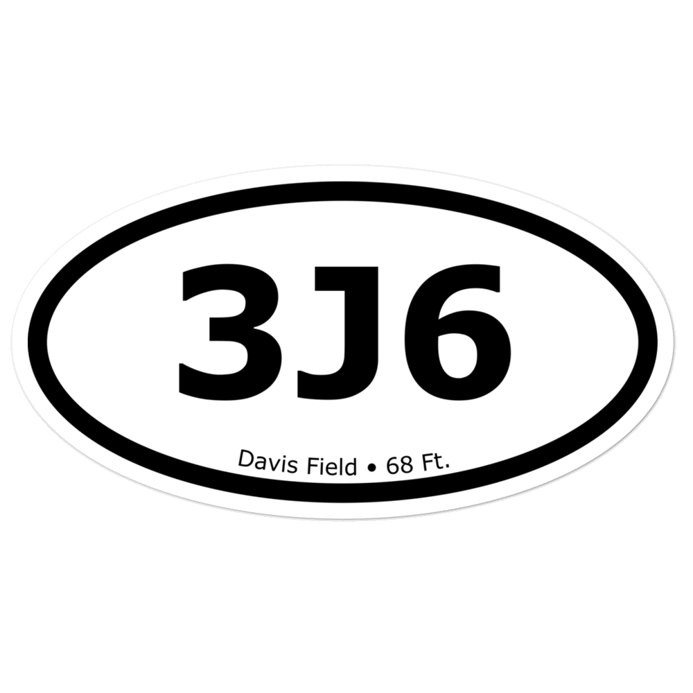 Davis Field (3J6) Oval Sticker 