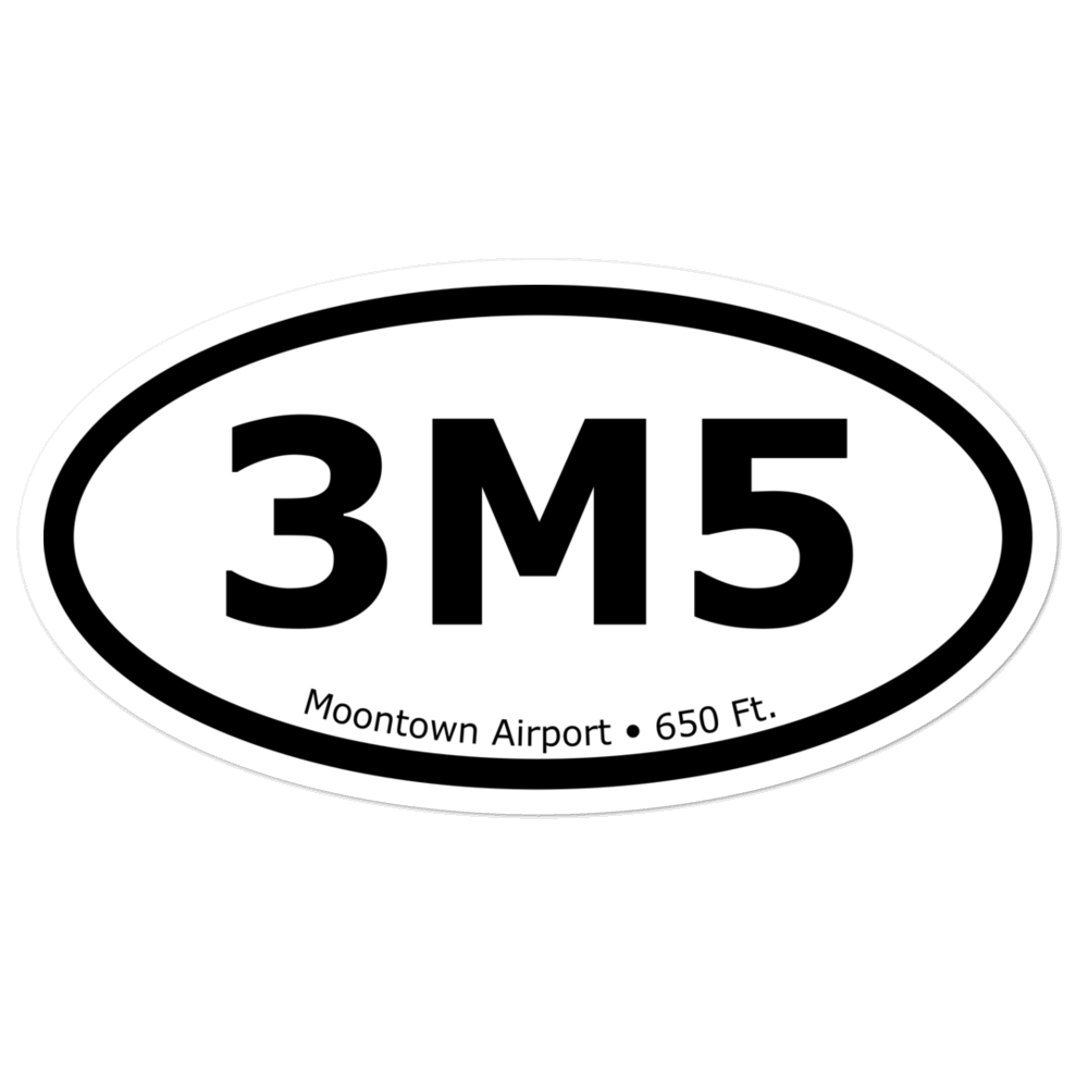 Moontown Airport (3M5) Oval Sticker 