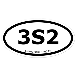 Swans Field (3S2) Oval Sticker