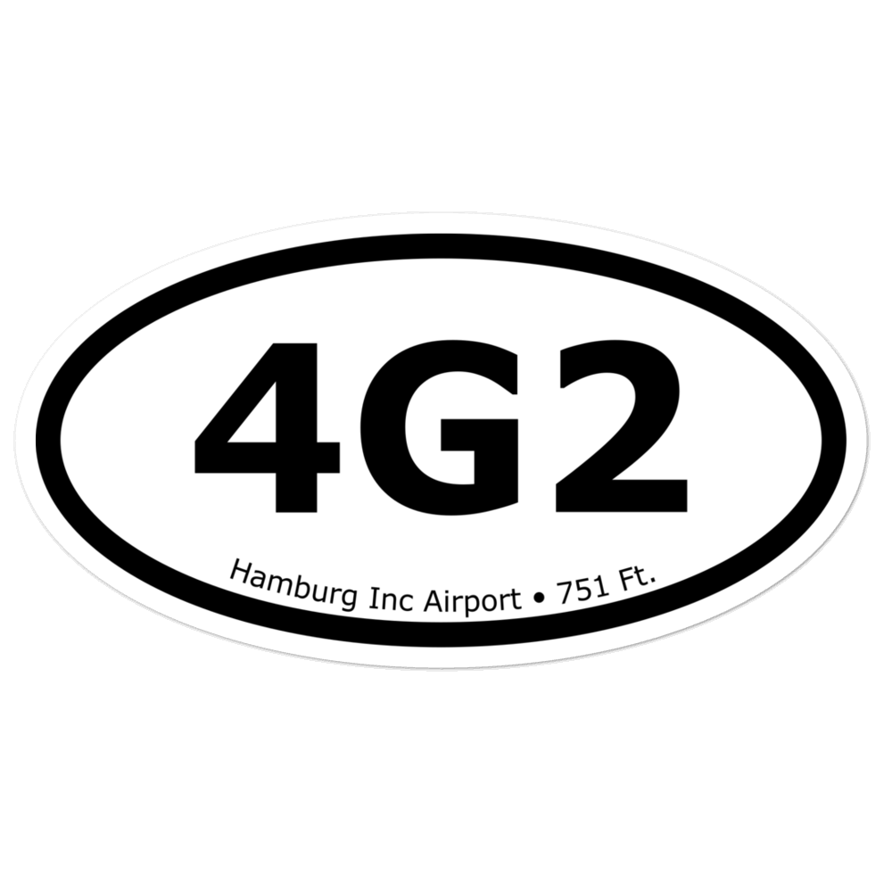 Hamburg Inc Airport (4G2) Oval Sticker 