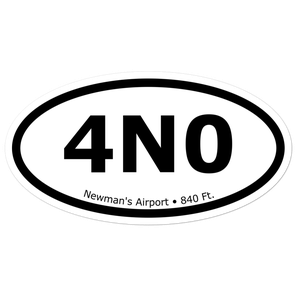 Newman's Airport (4N0) Oval Sticker