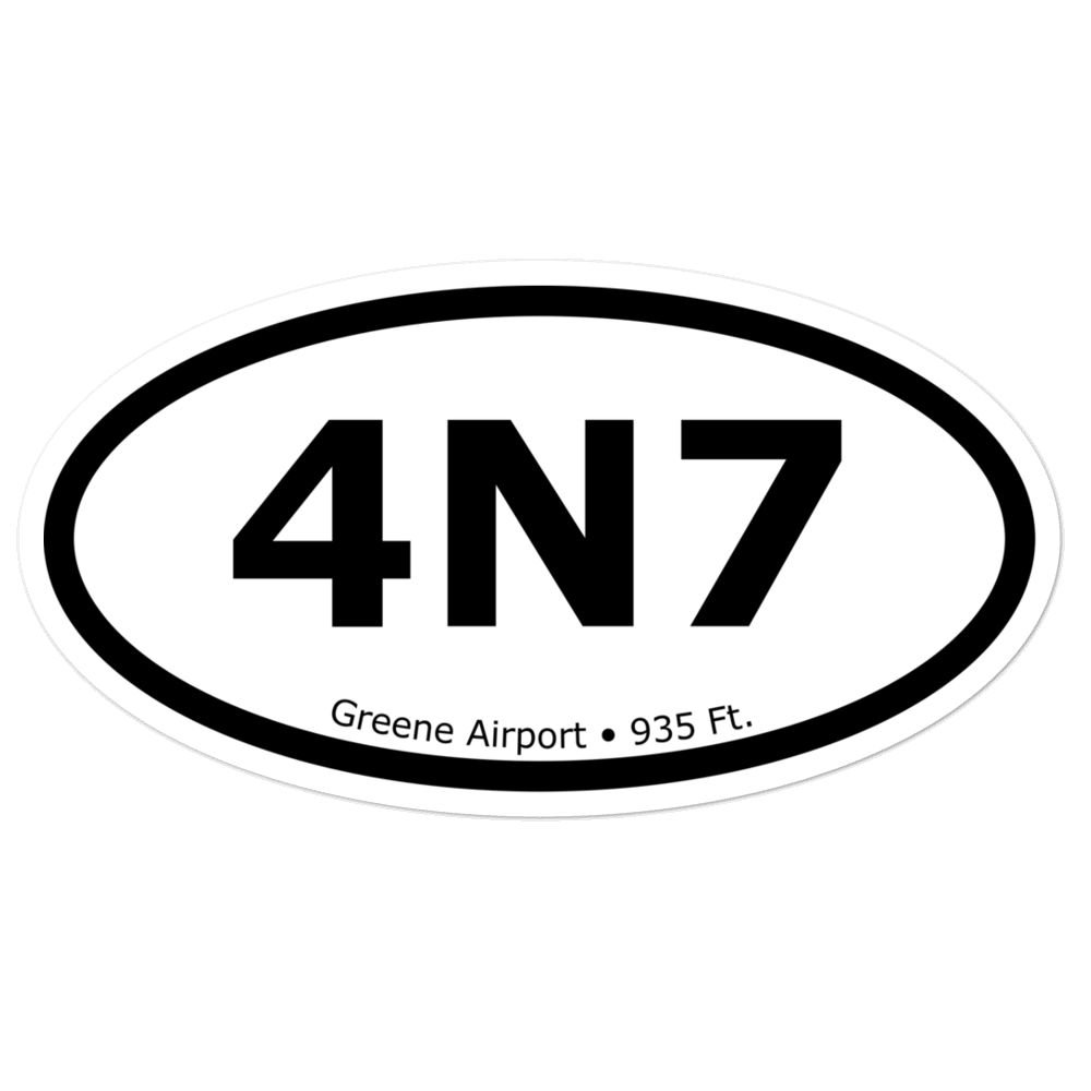 Greene Airport (4N7) Oval Sticker 
