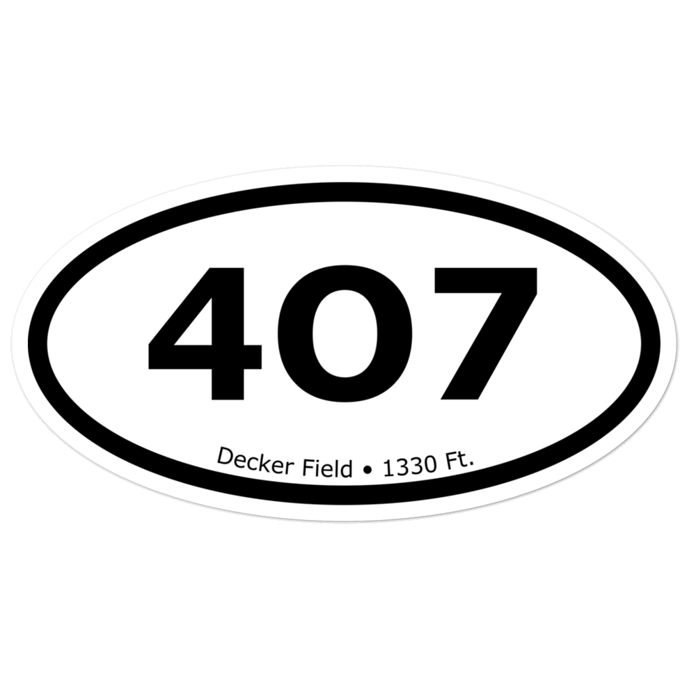 Decker Field (4O7) Oval Sticker 