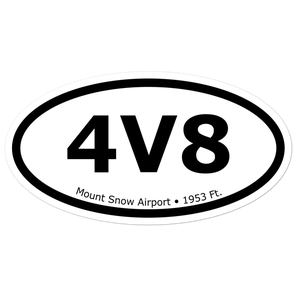 Mount Snow Airport (4V8) Oval Sticker