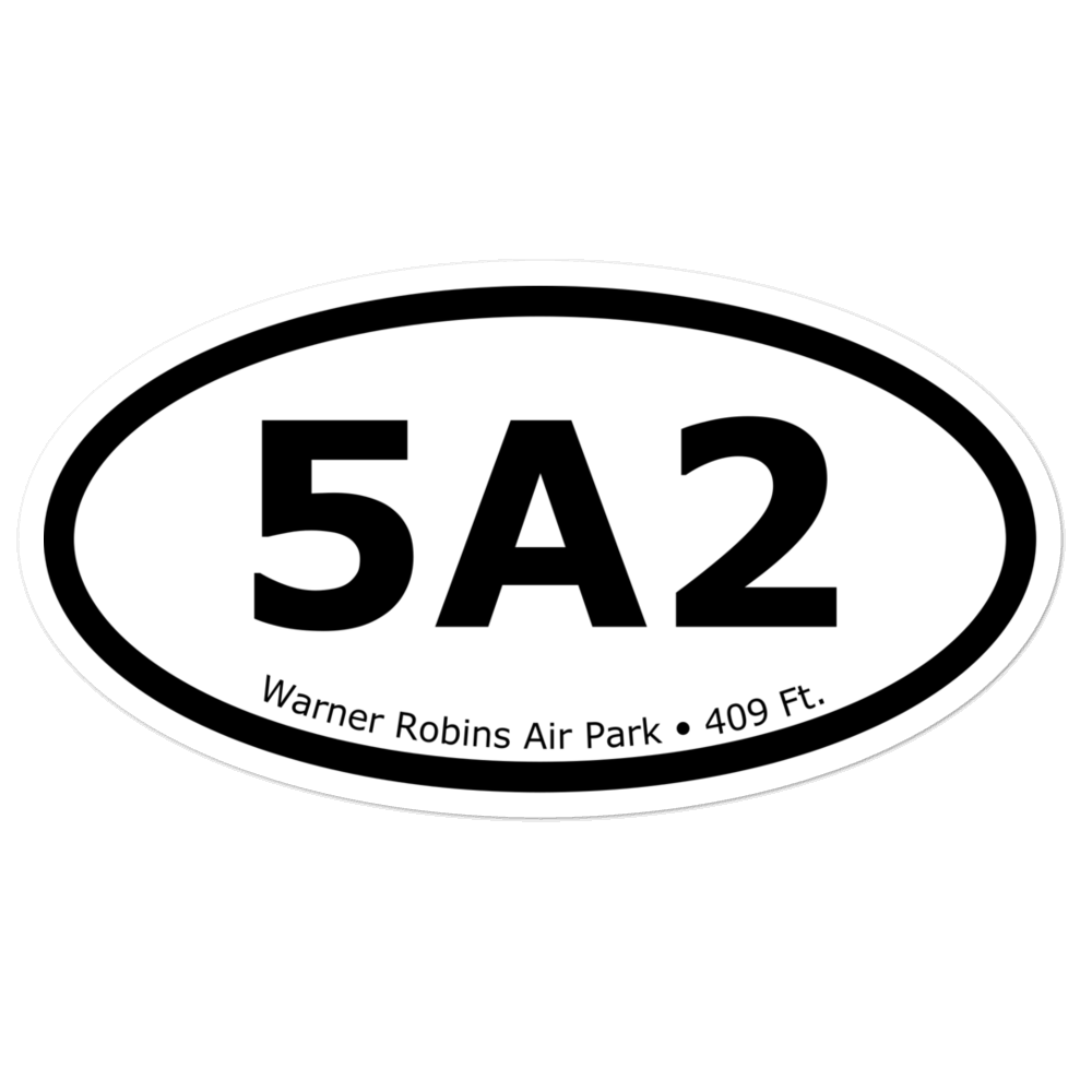 Warner Robins Air Park (5A2) Oval Sticker 