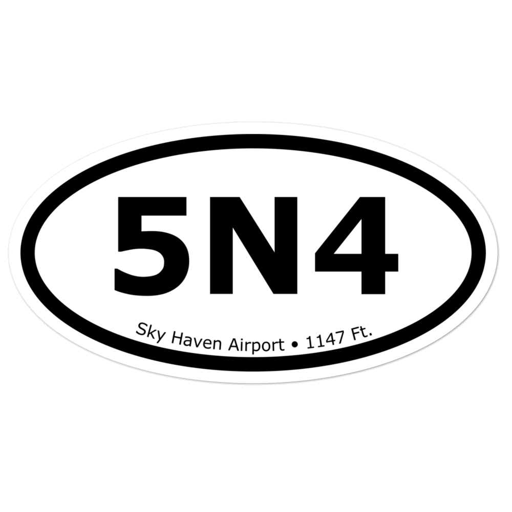 Sky Haven Airport (5N4) Oval Sticker 