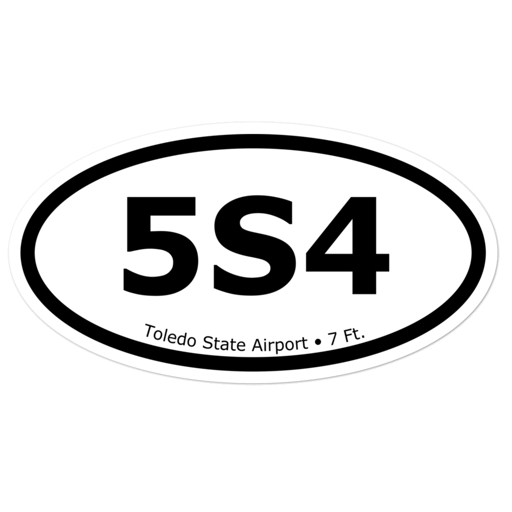 Toledo State Airport (5S4) Oval Sticker 