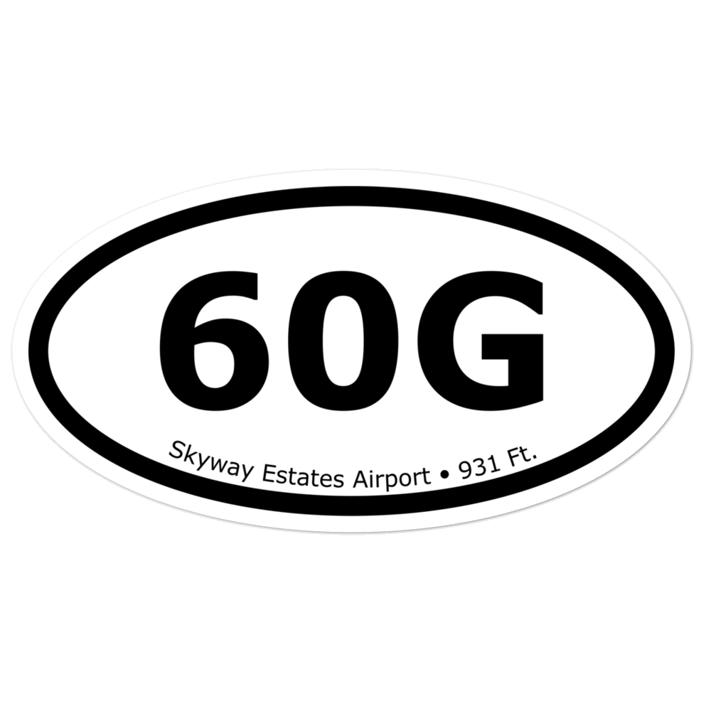 Skyway Estates Airport (60G) Oval Sticker 