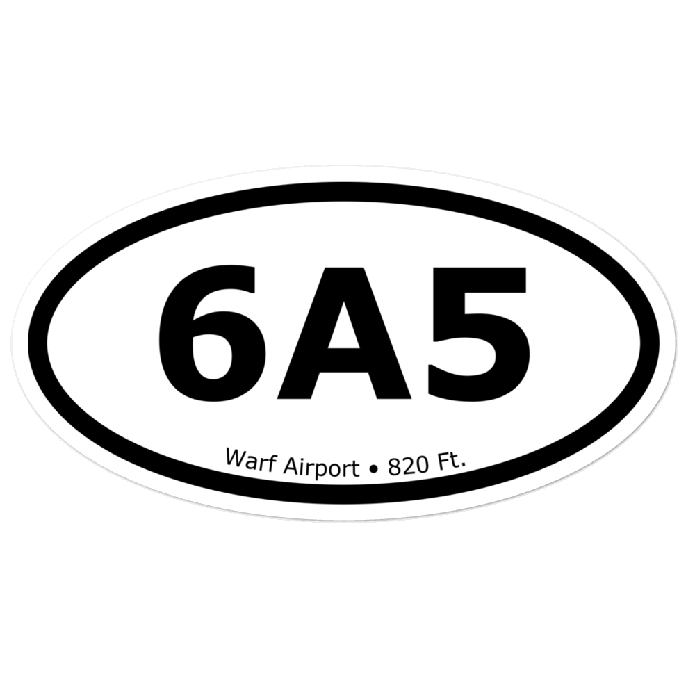 Warf Airport (6A5) Oval Sticker 