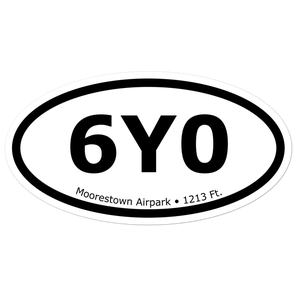 Moorestown Airpark (6Y0) Oval Sticker