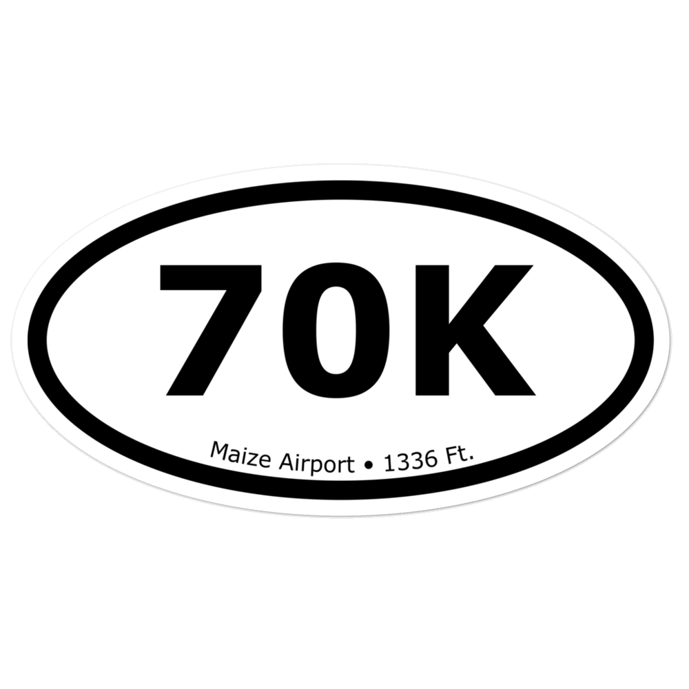 Maize Airport (70K) Oval Sticker 