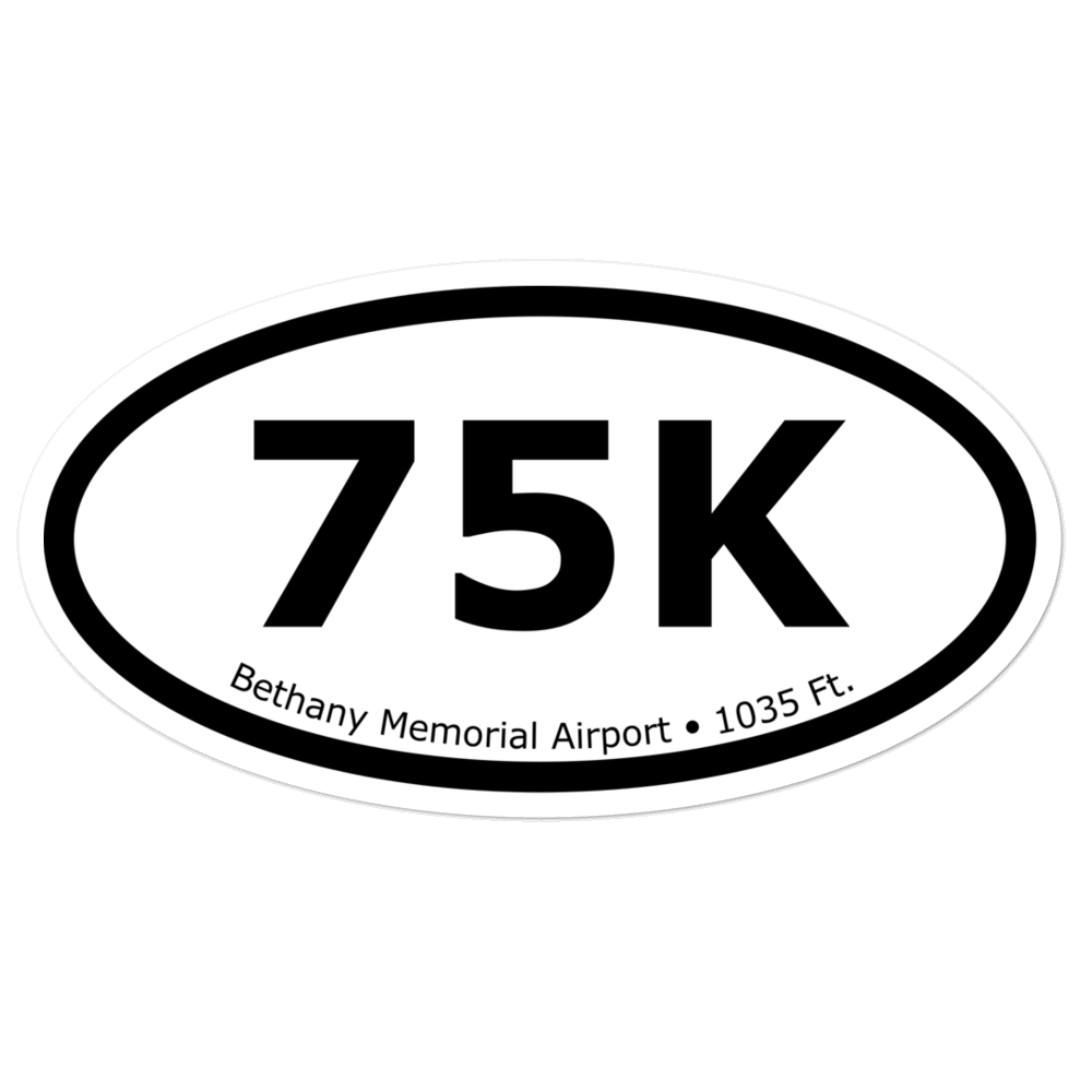 Bethany Memorial Airport (75K) Oval Sticker 