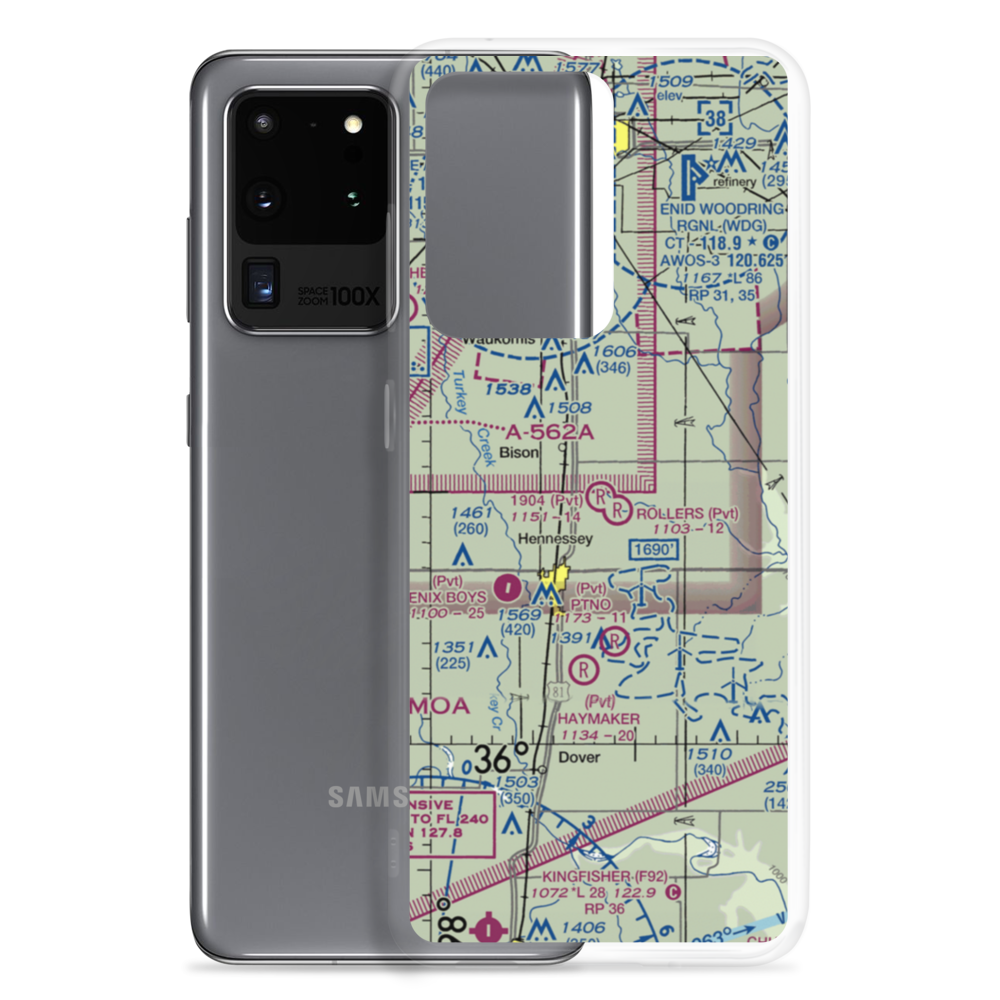 1904 Private Runway Airport (4OK0) VFR Sectional Samsung Case Samsung Galaxy S20 Ultra model shown