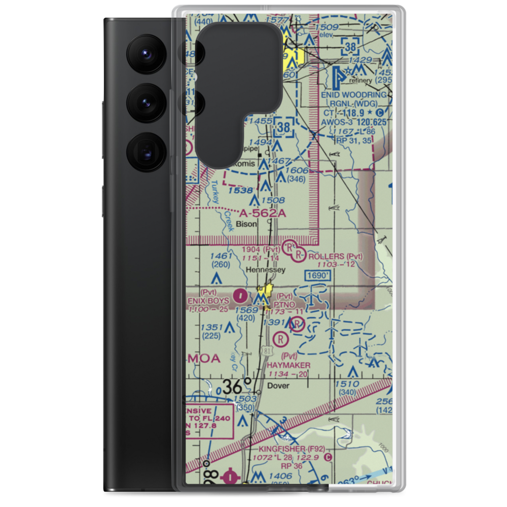 1904 Private Runway Airport (4OK0) VFR Sectional Samsung Case Samsung Galaxy S22 Ultra model shown