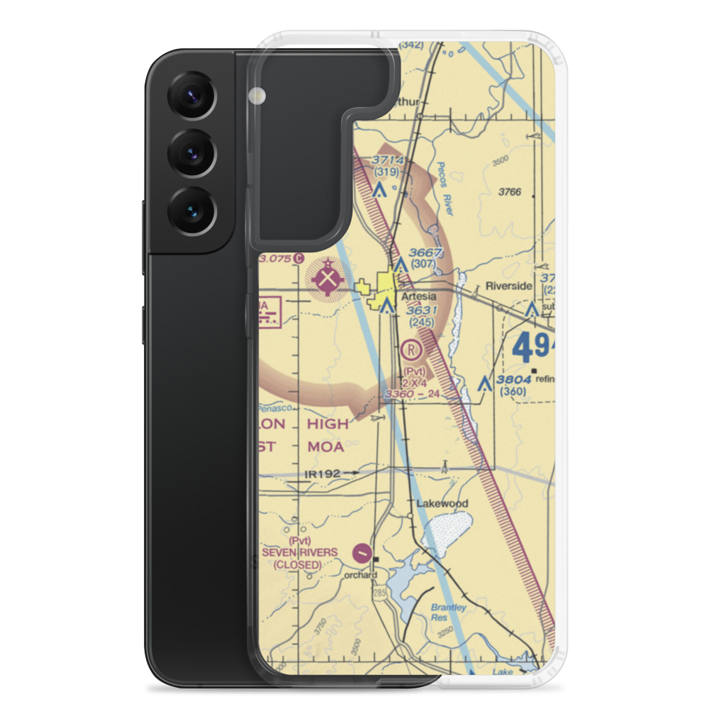 2 X 4 Ranch Airport (NM47) VFR Sectional Samsung Case Samsung Galaxy S22 Plus model shown