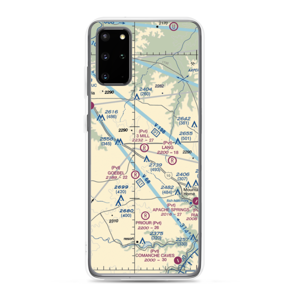 3 Mill Ranch Airport (44XS) VFR Sectional Samsung Case Samsung Galaxy S20 Plus model shown