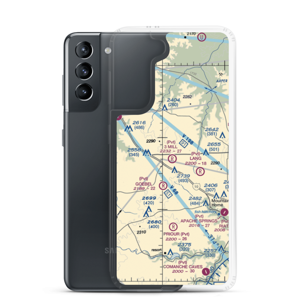3 Mill Ranch Airport (44XS) VFR Sectional Samsung Case Samsung Galaxy S21 model shown