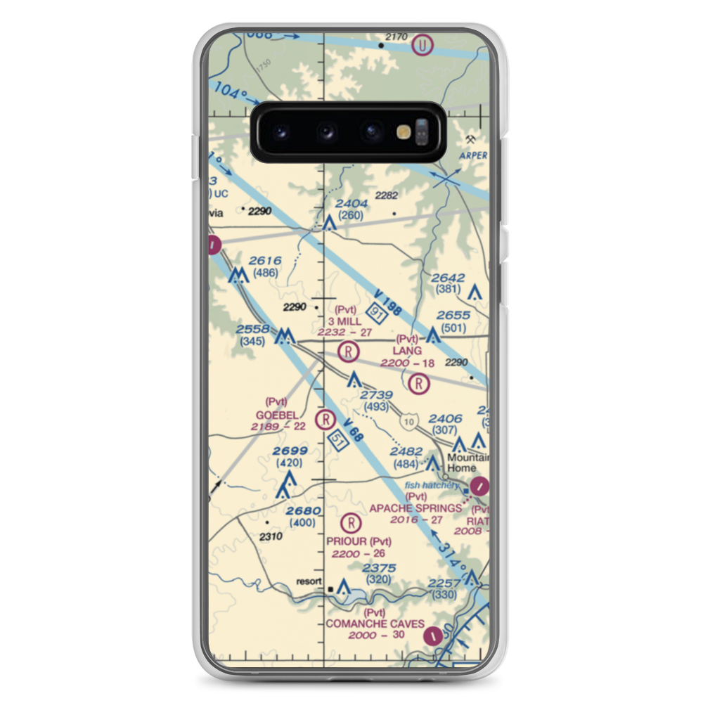 3 Mill Ranch Airport (44XS) VFR Sectional Samsung Case Samsung Galaxy S10+ model shown