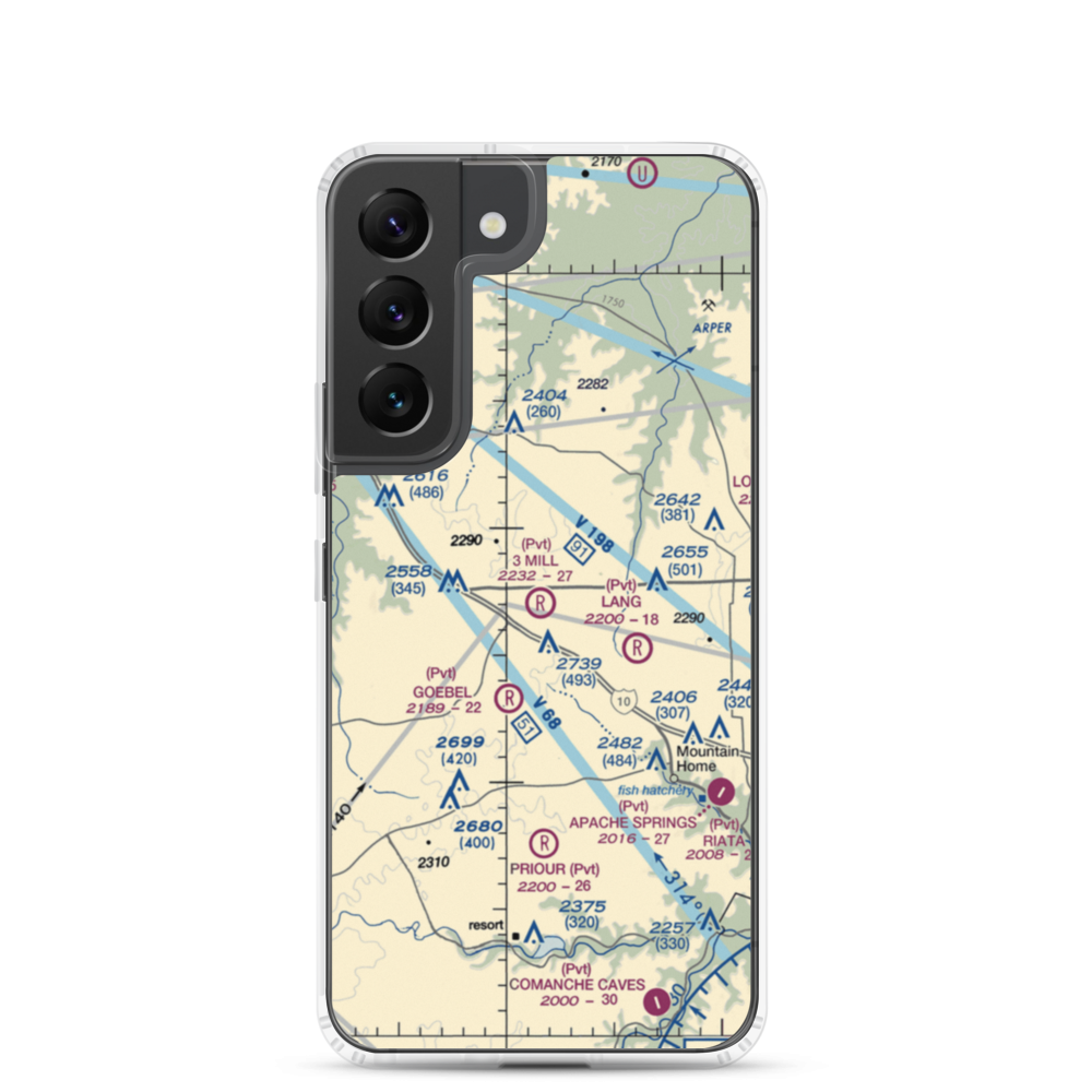 3 Mill Ranch Airport (44XS) VFR Sectional Samsung Case Samsung Galaxy S22 model shown