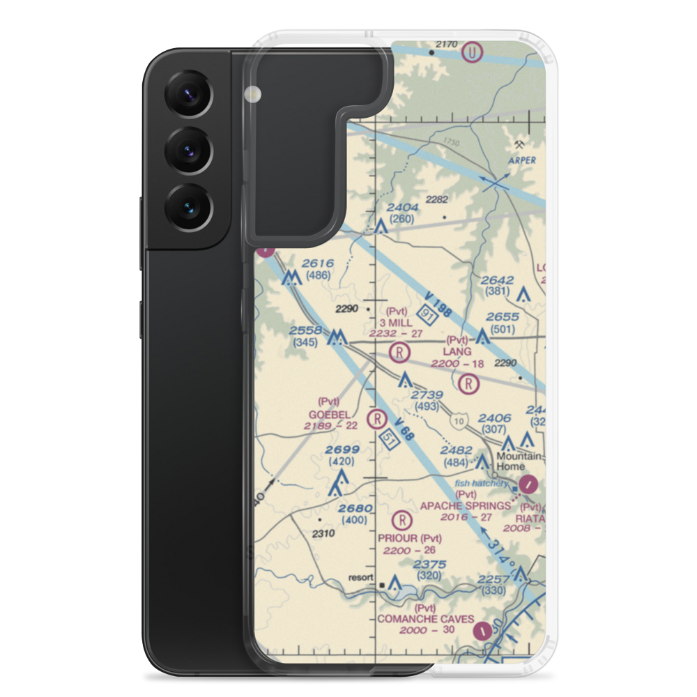 3 Mill Ranch Airport (44XS) VFR Sectional Samsung Case Samsung Galaxy S22 Plus model shown