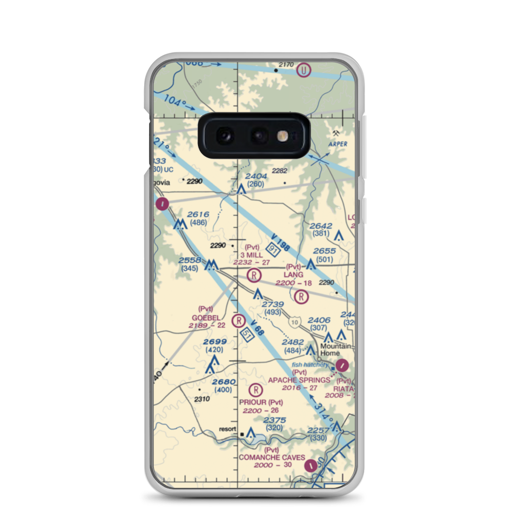 3 Mill Ranch Airport (44XS) VFR Sectional Samsung Case Samsung Galaxy S10e model shown