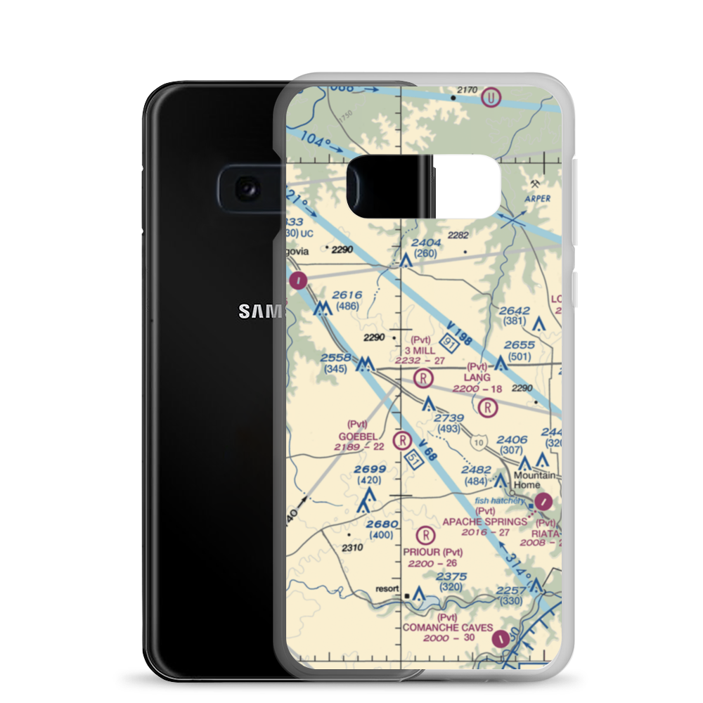 3 Mill Ranch Airport (44XS) VFR Sectional Samsung Case Samsung Galaxy S10e model shown