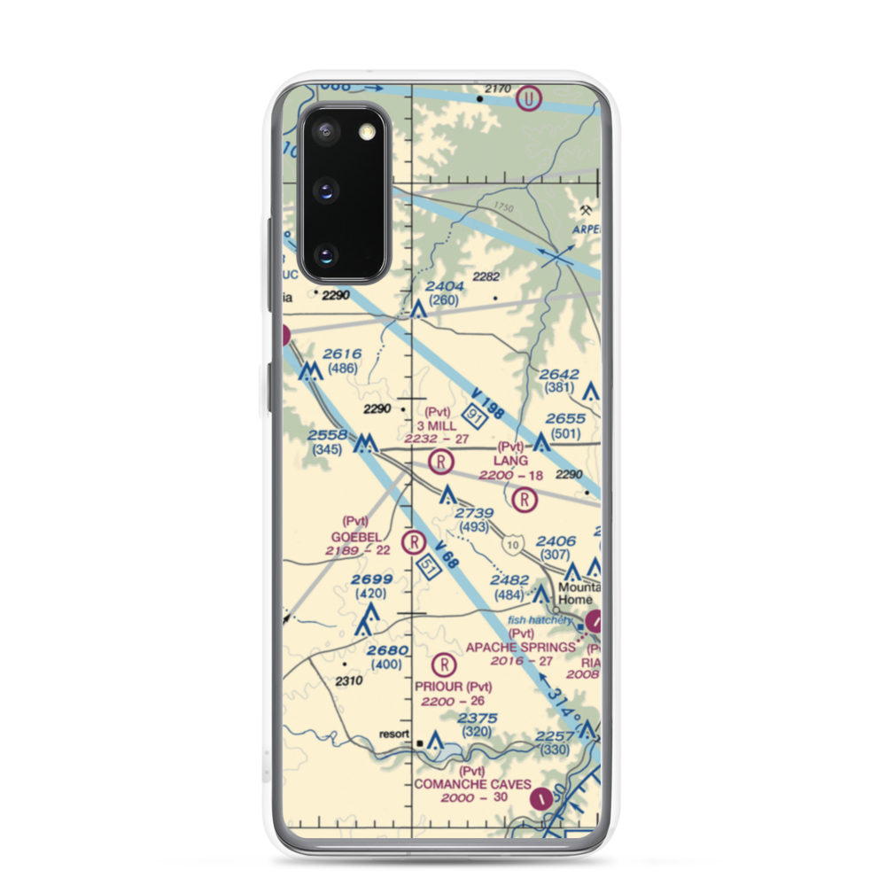 3 Mill Ranch Airport (44XS) VFR Sectional Samsung Case Samsung Galaxy S20 model shown