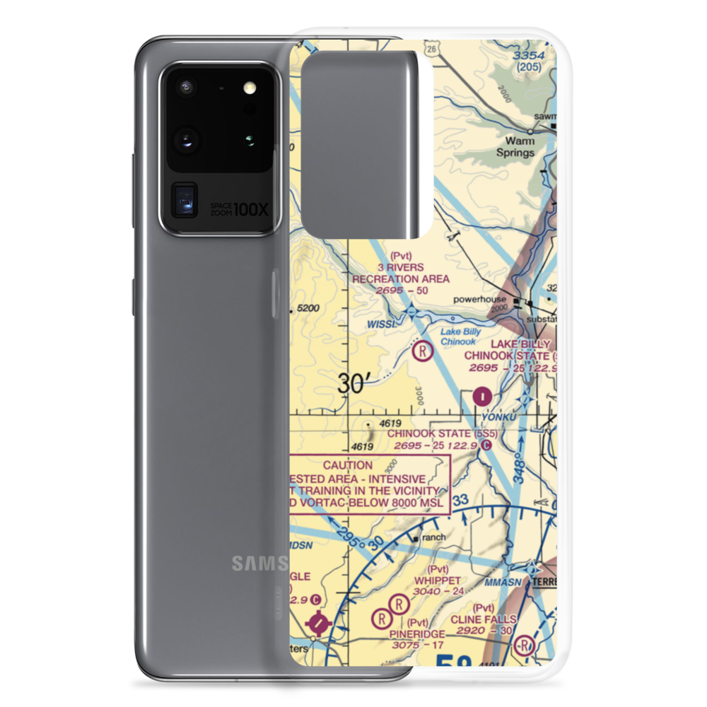3 Rivers Recreation Area Airport (OG00) VFR Sectional Samsung Case Samsung Galaxy S20 Ultra model shown