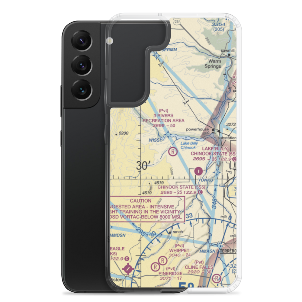 3 Rivers Recreation Area Airport (OG00) VFR Sectional Samsung Case Samsung Galaxy S22 Plus model shown
