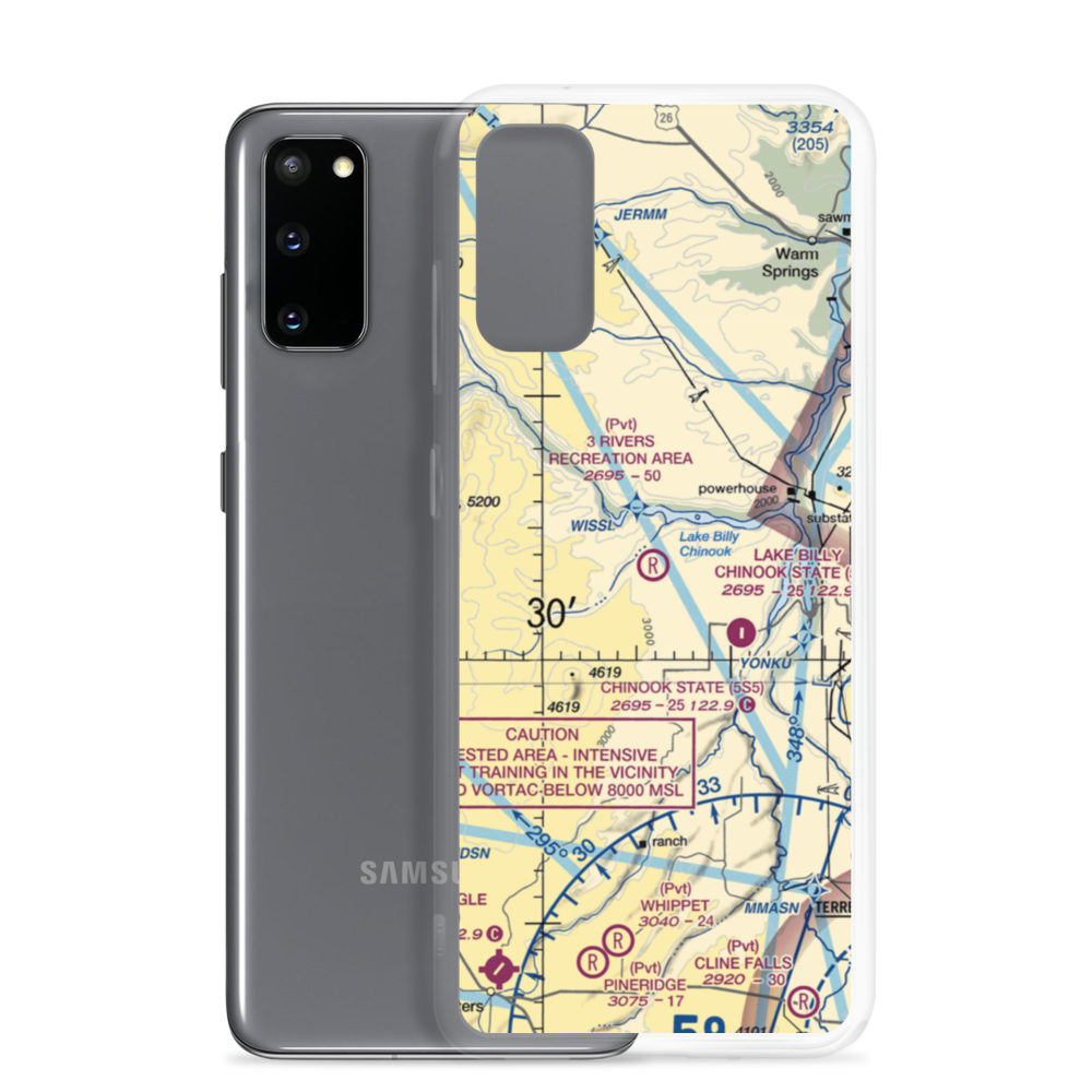3 Rivers Recreation Area Airport (OG00) VFR Sectional Samsung Case Samsung Galaxy S20 model shown