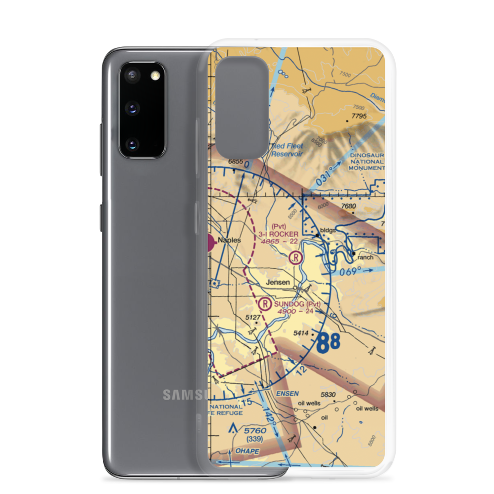 3-I Rocker Ranch Airport (UT79) VFR Sectional Samsung Case Samsung Galaxy S20 model shown