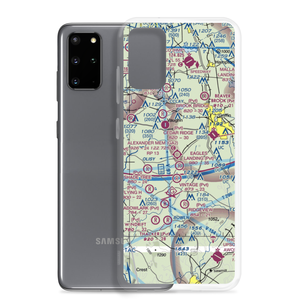 3-M's Airport (96GA) VFR Sectional Samsung Case Samsung Galaxy S20 Plus model shown