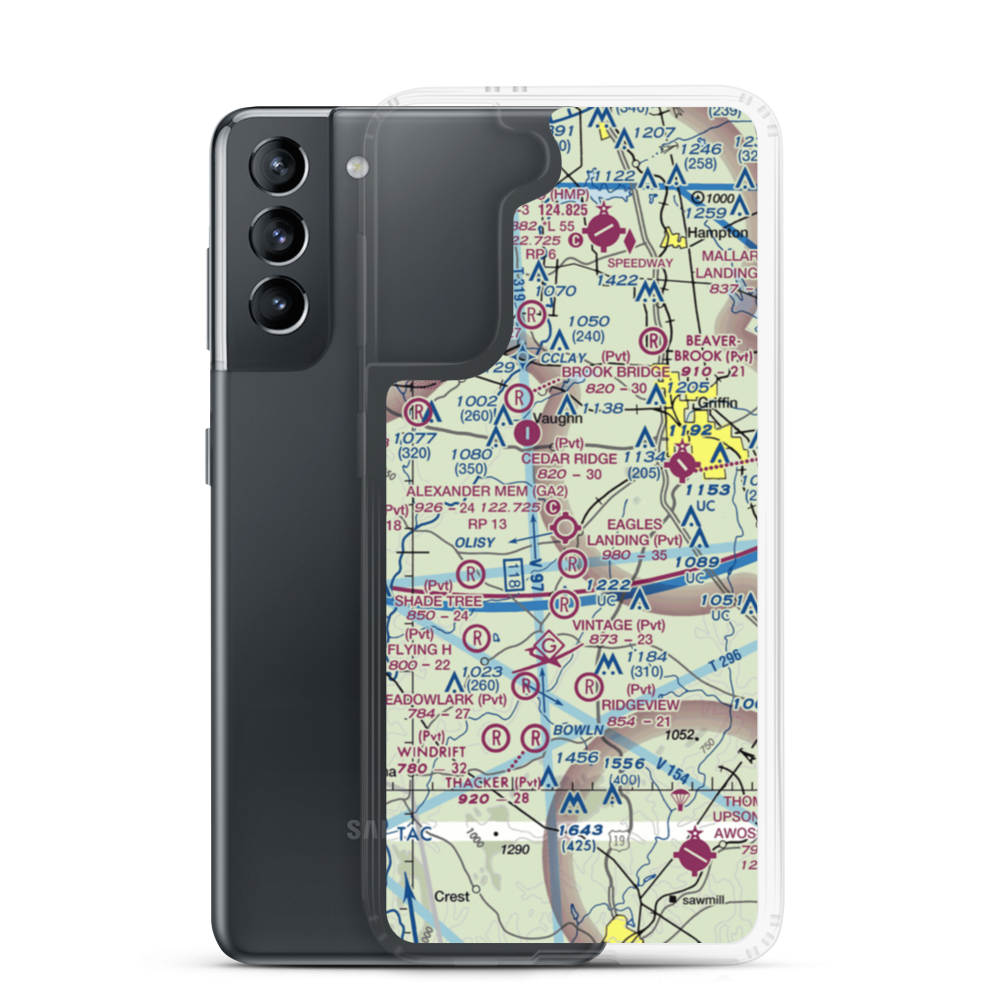 3-M's Airport (96GA) VFR Sectional Samsung Case Samsung Galaxy S21 model shown