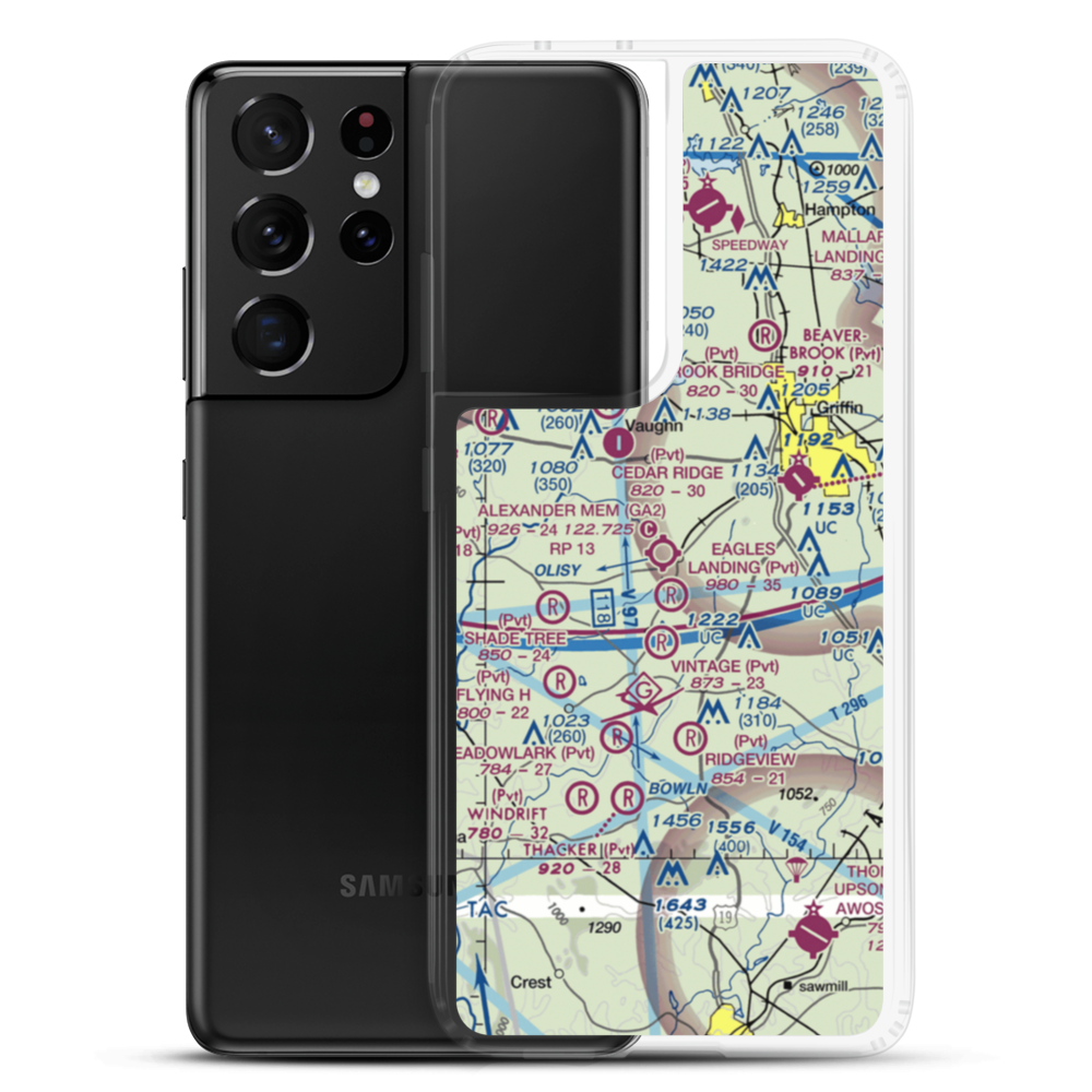 3-M's Airport (96GA) VFR Sectional Samsung Case Samsung Galaxy S21 Ultra model shown