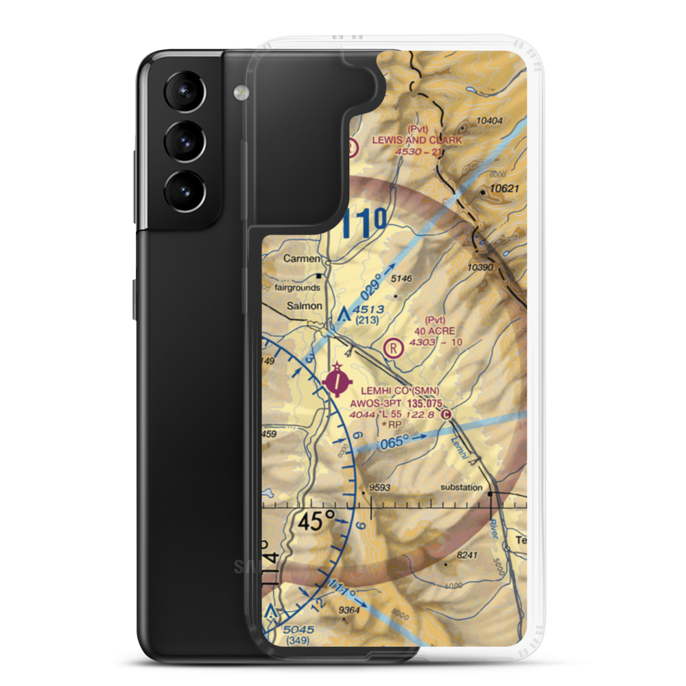 40 Acre Airstrip (ID52) VFR Sectional Samsung Case Samsung Galaxy S21 Plus model shown