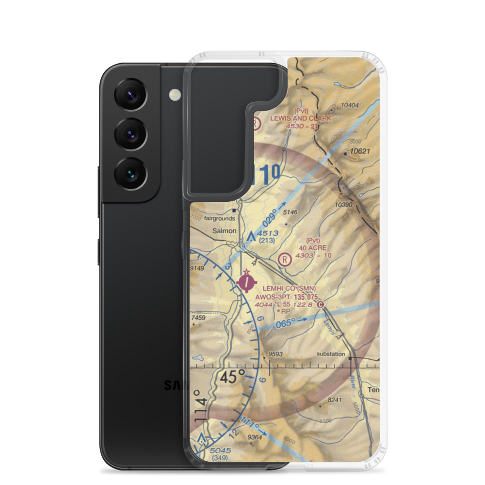 40 Acre Airstrip (ID52) VFR Sectional Samsung Case Samsung Galaxy S22 model shown