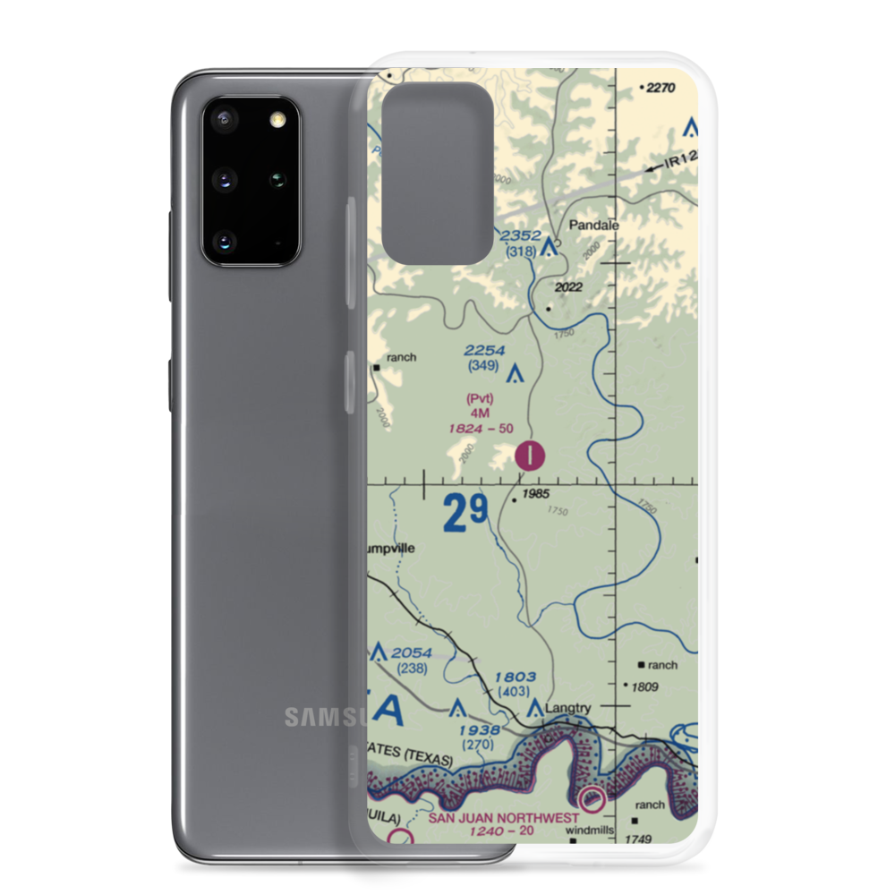 4M Ranch Airfield (48TE) VFR Sectional Samsung Case Samsung Galaxy S20 Plus model shown