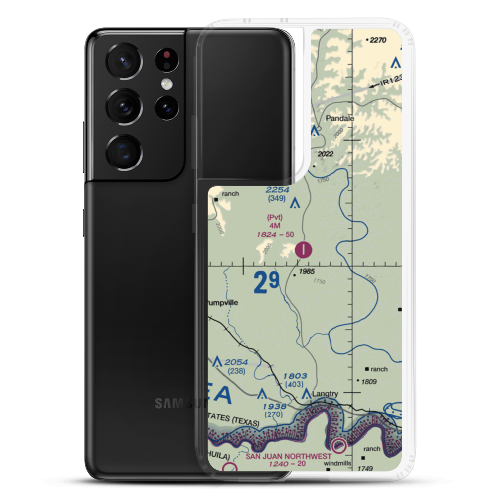 4M Ranch Airfield (48TE) VFR Sectional Samsung Case Samsung Galaxy S21 Ultra model shown