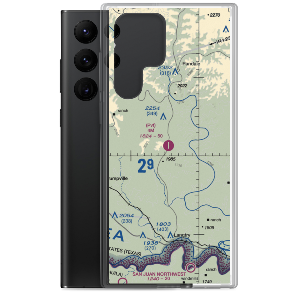 4M Ranch Airfield (48TE) VFR Sectional Samsung Case Samsung Galaxy S22 Ultra model shown