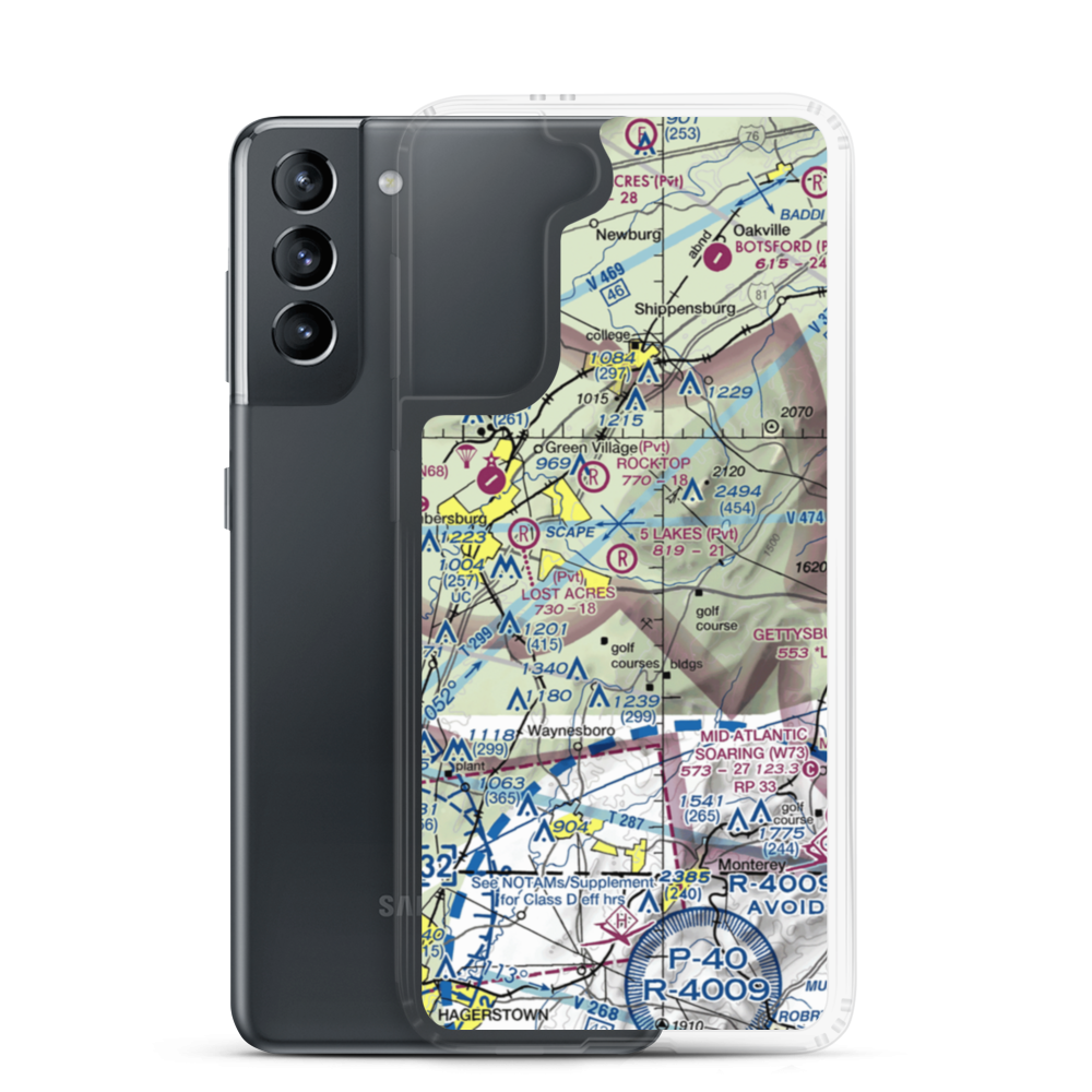 5 Lakes Airport (PA81) VFR Sectional Samsung Case Samsung Galaxy S21 model shown