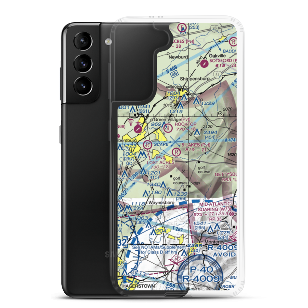 5 Lakes Airport (PA81) VFR Sectional Samsung Case Samsung Galaxy S21 Plus model shown