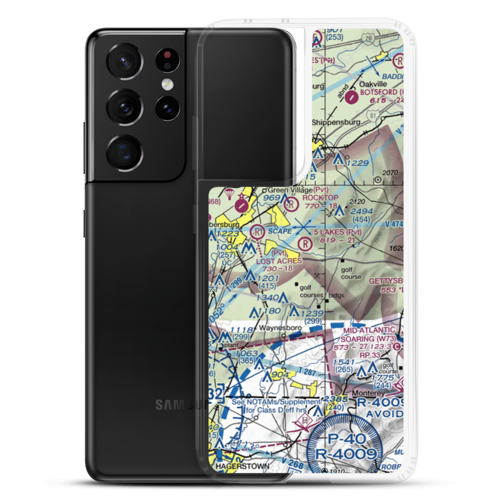 5 Lakes Airport (PA81) VFR Sectional Samsung Case Samsung Galaxy S21 Ultra model shown