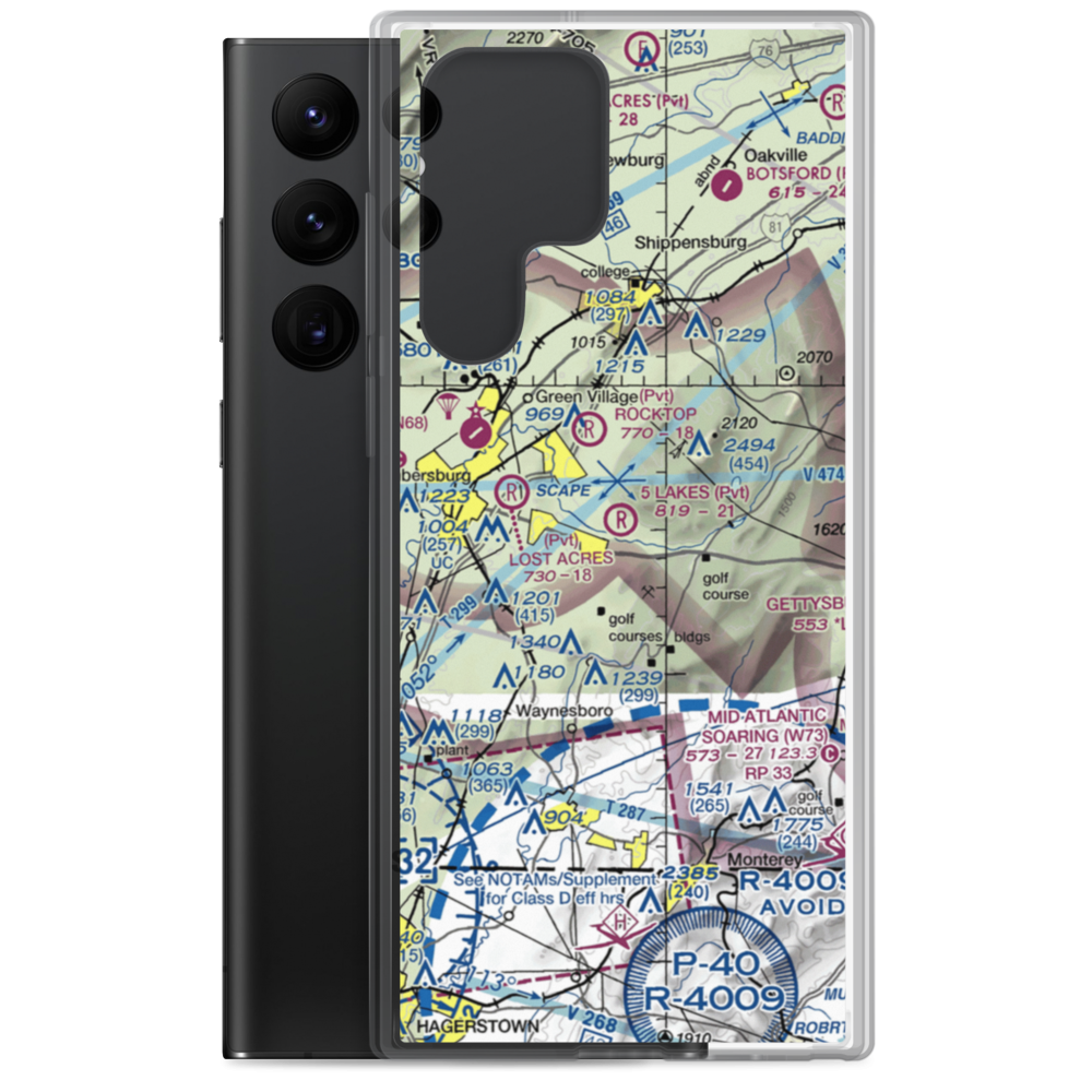 5 Lakes Airport (PA81) VFR Sectional Samsung Case Samsung Galaxy S22 Ultra model shown