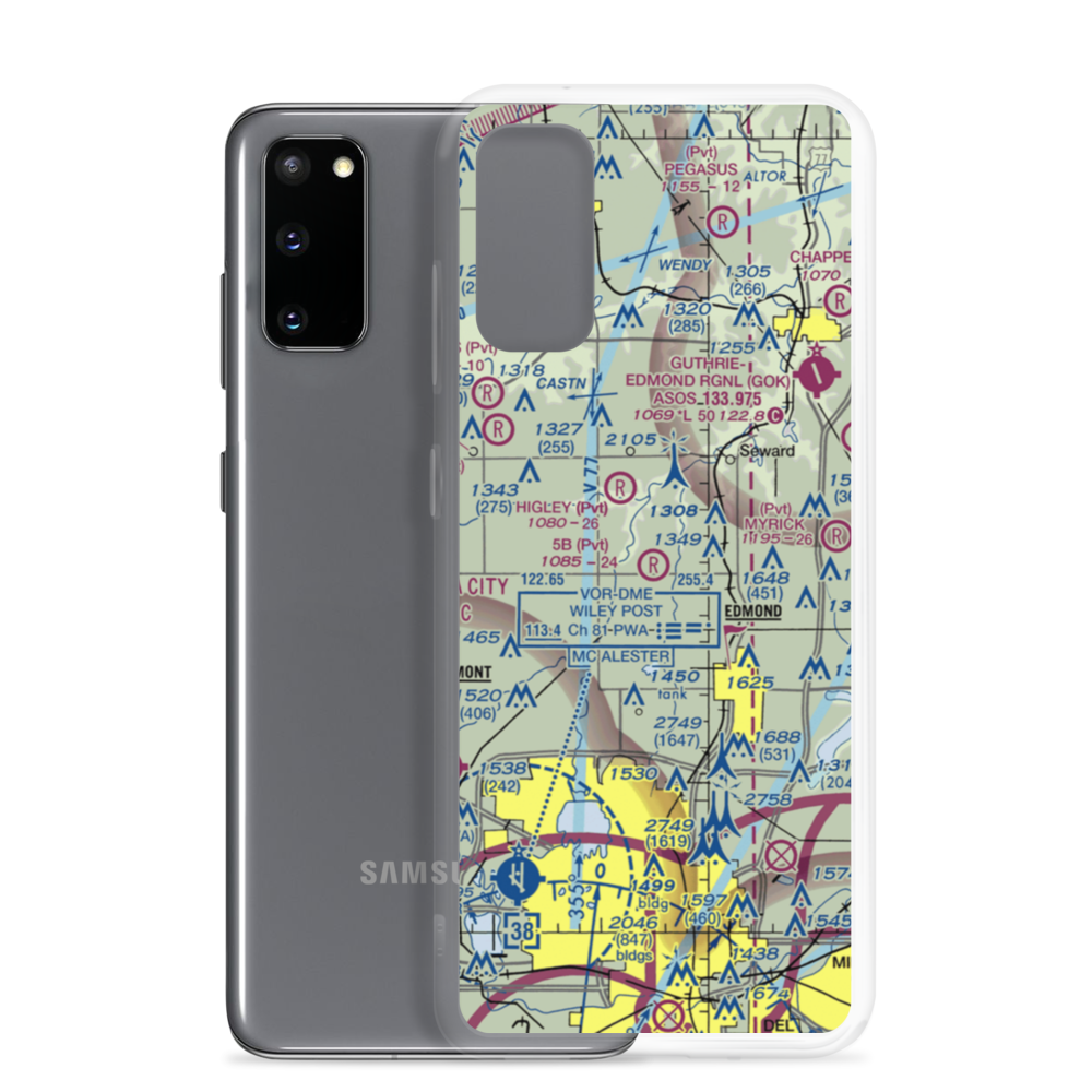 5B Ranch Airport (1OK8) VFR Sectional Samsung Case Samsung Galaxy S20 model shown