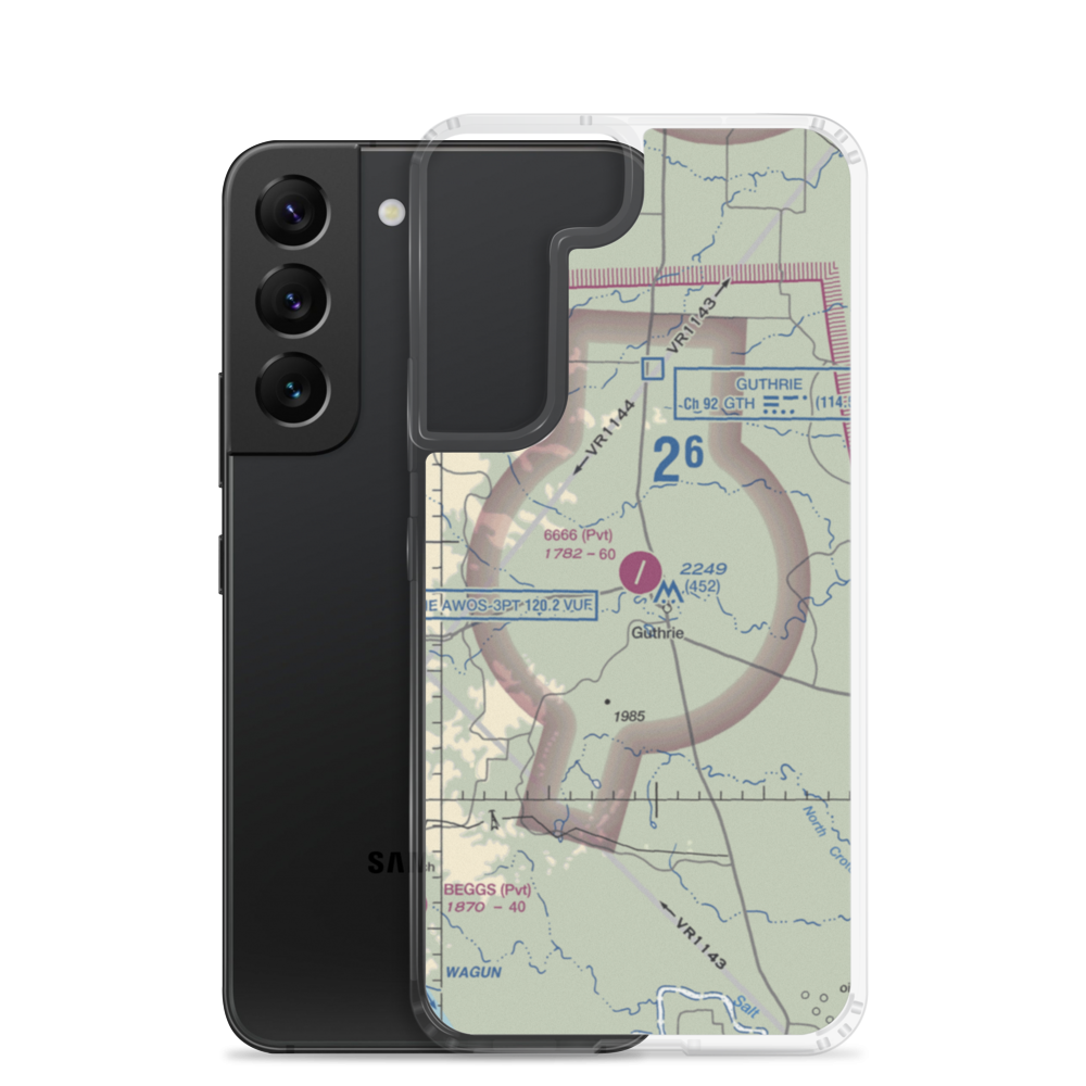 6666 Ranch Airport (6TE6) VFR Sectional Samsung Case Samsung Galaxy S22 model shown
