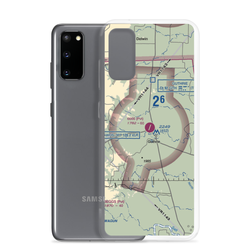 6666 Ranch Airport (6TE6) VFR Sectional Samsung Case Samsung Galaxy S20 model shown